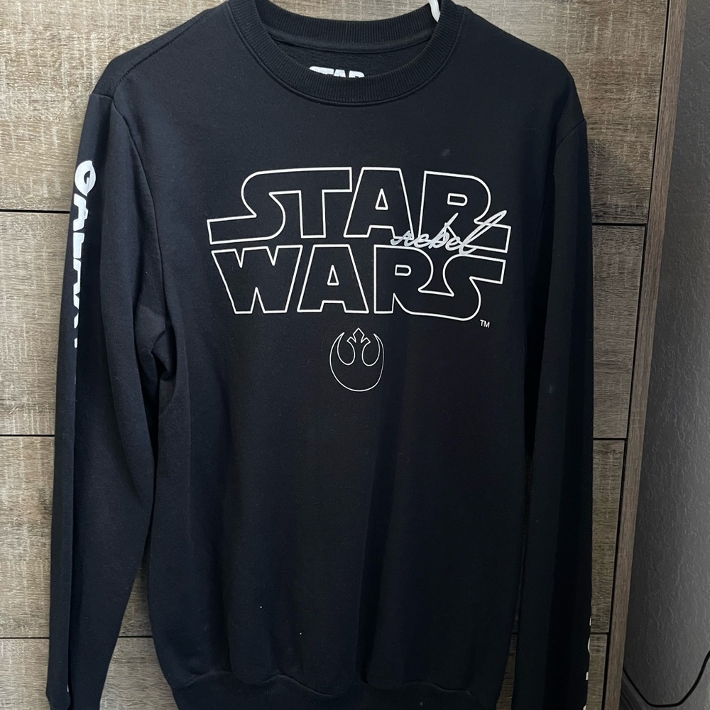 Star Wars Rebel Black Sweatshirt Adult Small